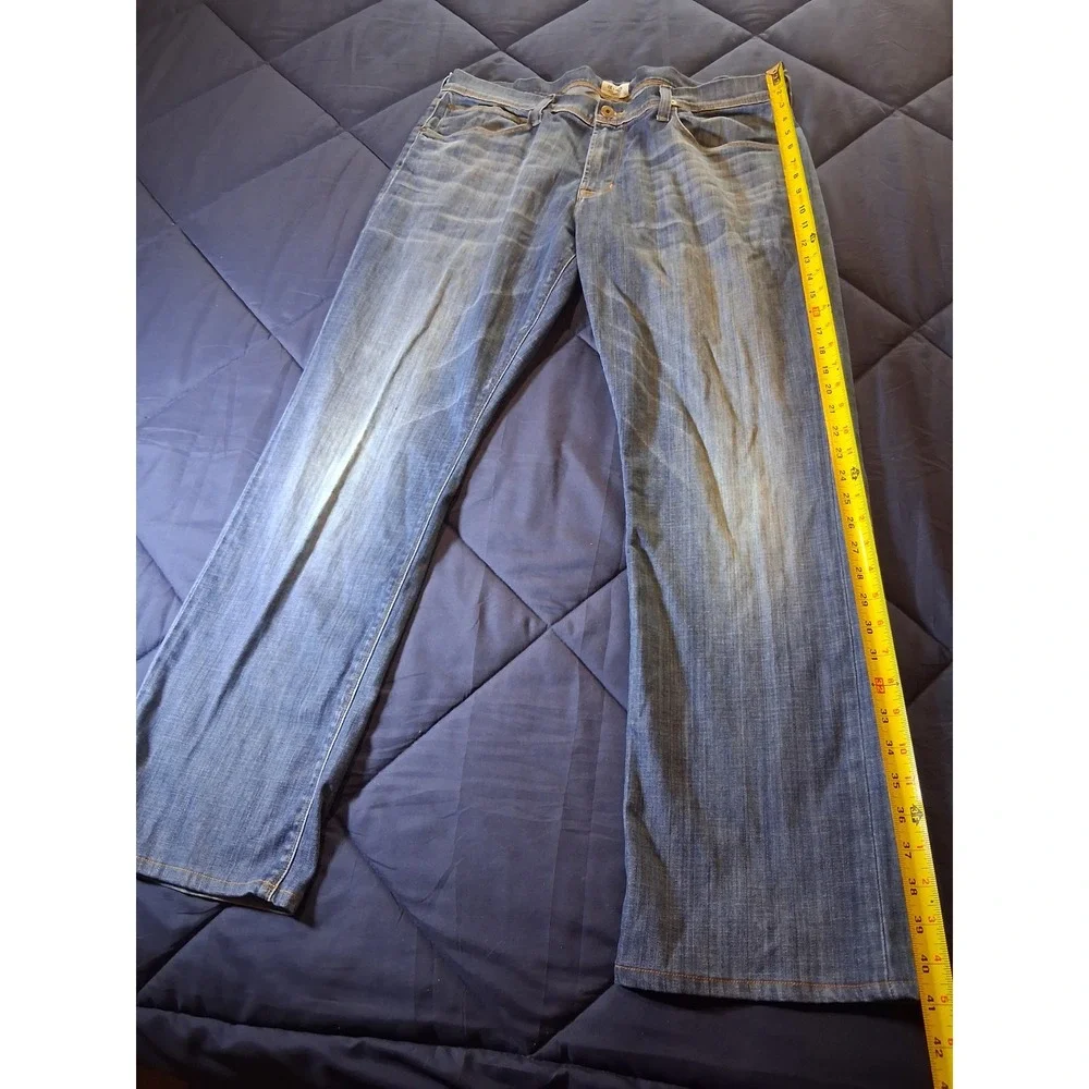 Hudson Mens Blue Straight Leg Denim Jeans Made in USA Size 38